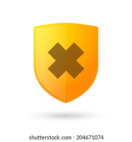 Illustration of an isolated shield icon