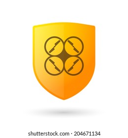 Illustration of an isolated shield icon