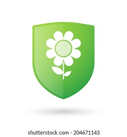 Illustration of an isolated shield icon