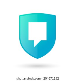 Illustration of an isolated shield icon