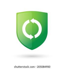 Illustration of an isolated shield with an icon