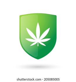 Illustration of an isolated shield with an icon