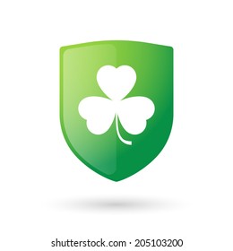 Illustration of an isolated shield with an icon