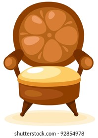 illustration of isolated single chair on white background