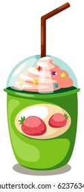 illustration of isolated smoothly fruit drink on white