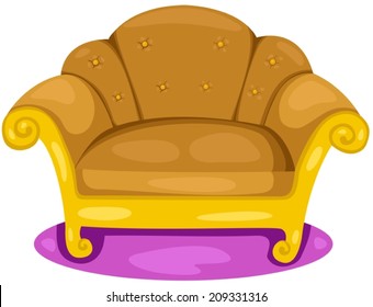 illustration of isolated sofa on white background