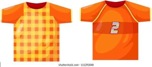 illustration of isolated sport t-shirt on white