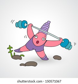 illustration of isolated starfish vector