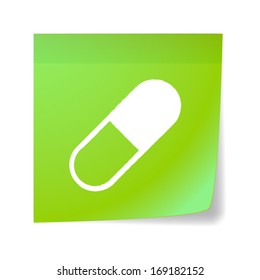 Illustration of an isolated sticker with an icon