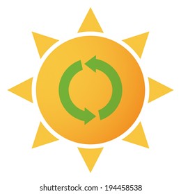 Illustration of an isolated sun icon