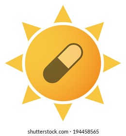 Illustration of an isolated sun icon