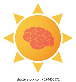 Illustration of an isolated sun icon