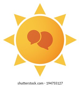 Illustration of an isolated sun icon
