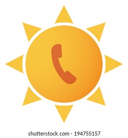 Illustration of an isolated sun icon