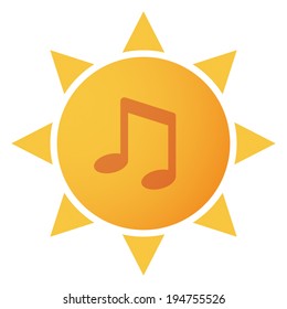 Illustration of an isolated sun icon