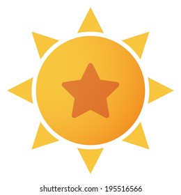 Illustration of an isolated sun icon