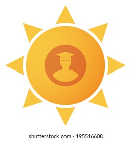 Illustration of an isolated sun icon