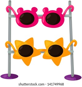 illustration of isolated sunglasses on white