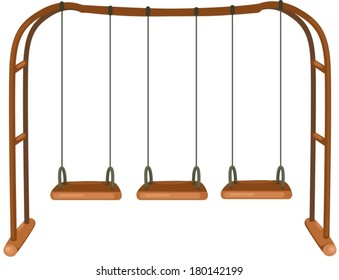 illustration of isolated swing on white background