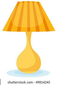 illustration of isolated table lamp on white background