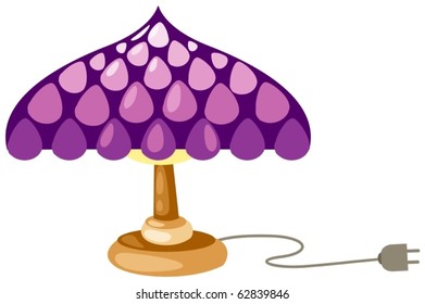 illustration of isolated a table lamp on white background