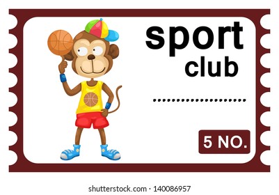 illustration of isolated ticket basketball vector