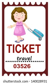 illustration of isolated ticket travel vector
