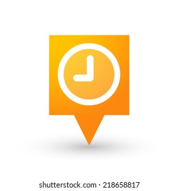 illustration of an isolated tooltip with a clock