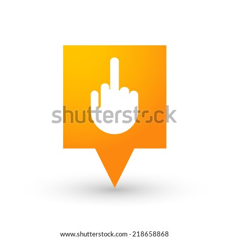 illustration of an isolated tooltip with a hand