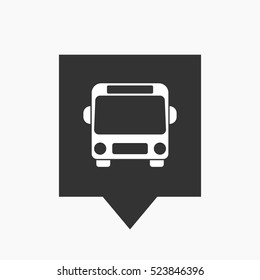 Illustration Of An Isolated Tooltip Icon With  A Bus Icon