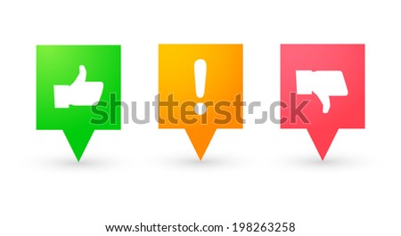 Illustration of an isolated tooltip icon set