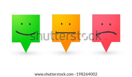 Illustration of an isolated tooltip icon set