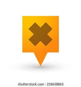 illustration of an isolated tooltip with an irritating substance sign