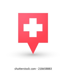 illustration of an isolated tooltip with a swiss flag