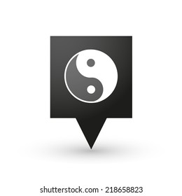 illustration of an isolated tooltip with a ying yang