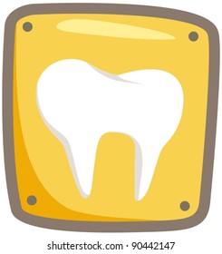 illustration of isolated tooth icon on white background