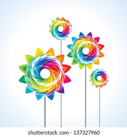 illustration of isolated a toy pinwheel on white background