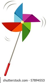 illustration of isolated a toy pinwheel on white background svg