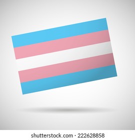 Illustration of an isolated transgender flag