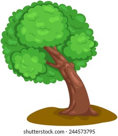 illustration of isolated  a  tree on white 