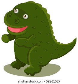 illustration of isolated t-rex dinosaur on white background