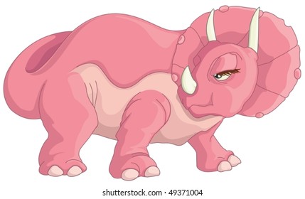 illustration of isolated  a triceratops dinosaur on white background