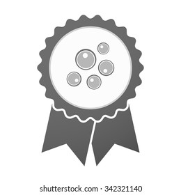 Illustration of an isolated vector badge icon with oocytes