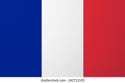 Illustration of an isolated  vector France flag