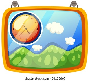 illustration of isolated wall clock on white background