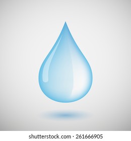 Illustration of an isolated water drop 