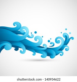 illustration of isolated water splash vector