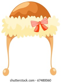 illustration of isolated winter hat on white background