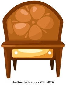 illustration of isolated wooden table on white