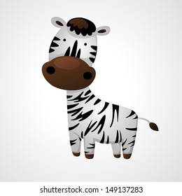 illustration of isolated zebra